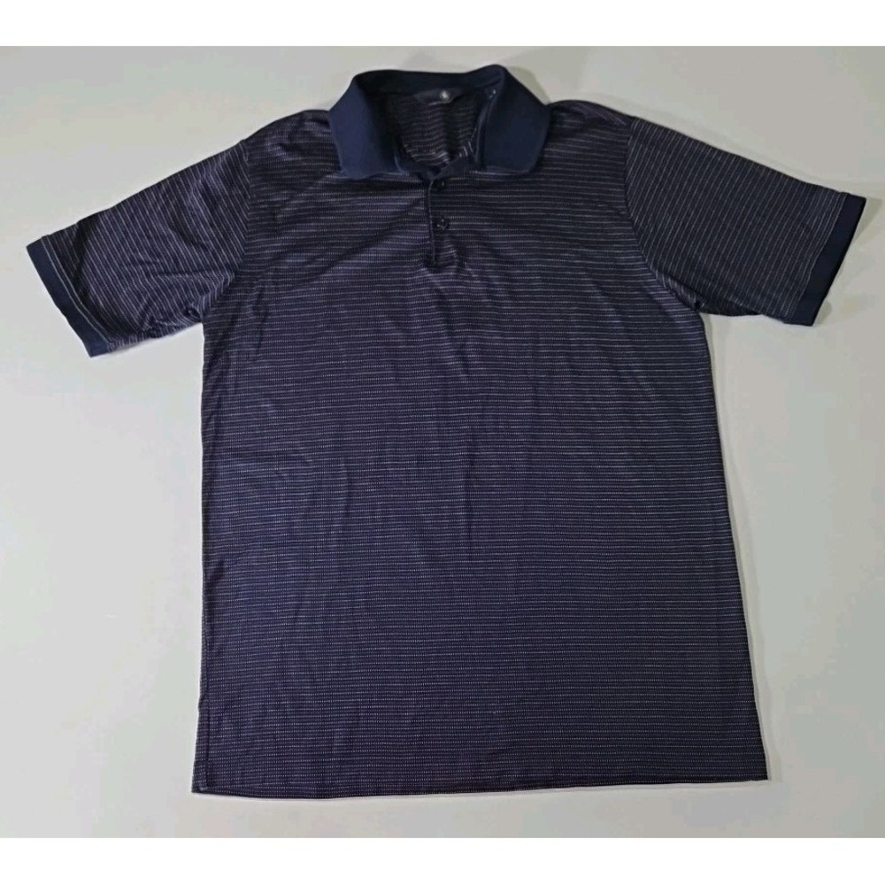 Hart Schaffner Marx Golf Polo Short Sleeve Shirt Blue Cotton Large